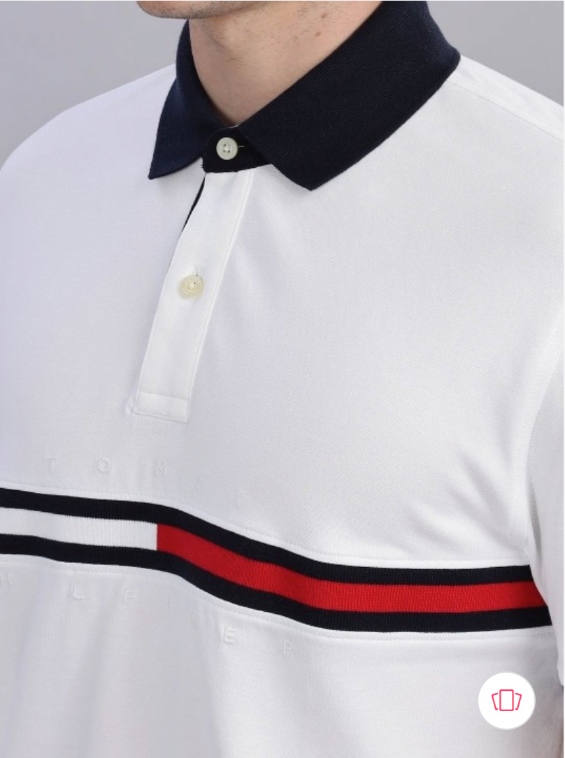 Tommy Hilfiger | Men Striped Polo Collar Cotton T-shirt