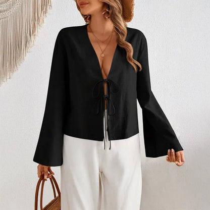Chloé Montclair Villarosa LaceUp Blouse