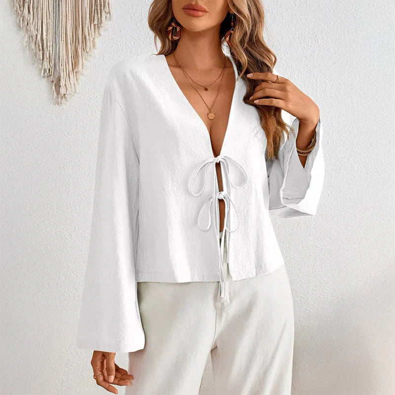 Chloé Montclair Villarosa LaceUp Blouse